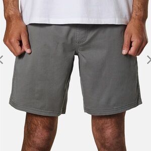 KATIN Gray Pull On Flat Front Patio Shorts